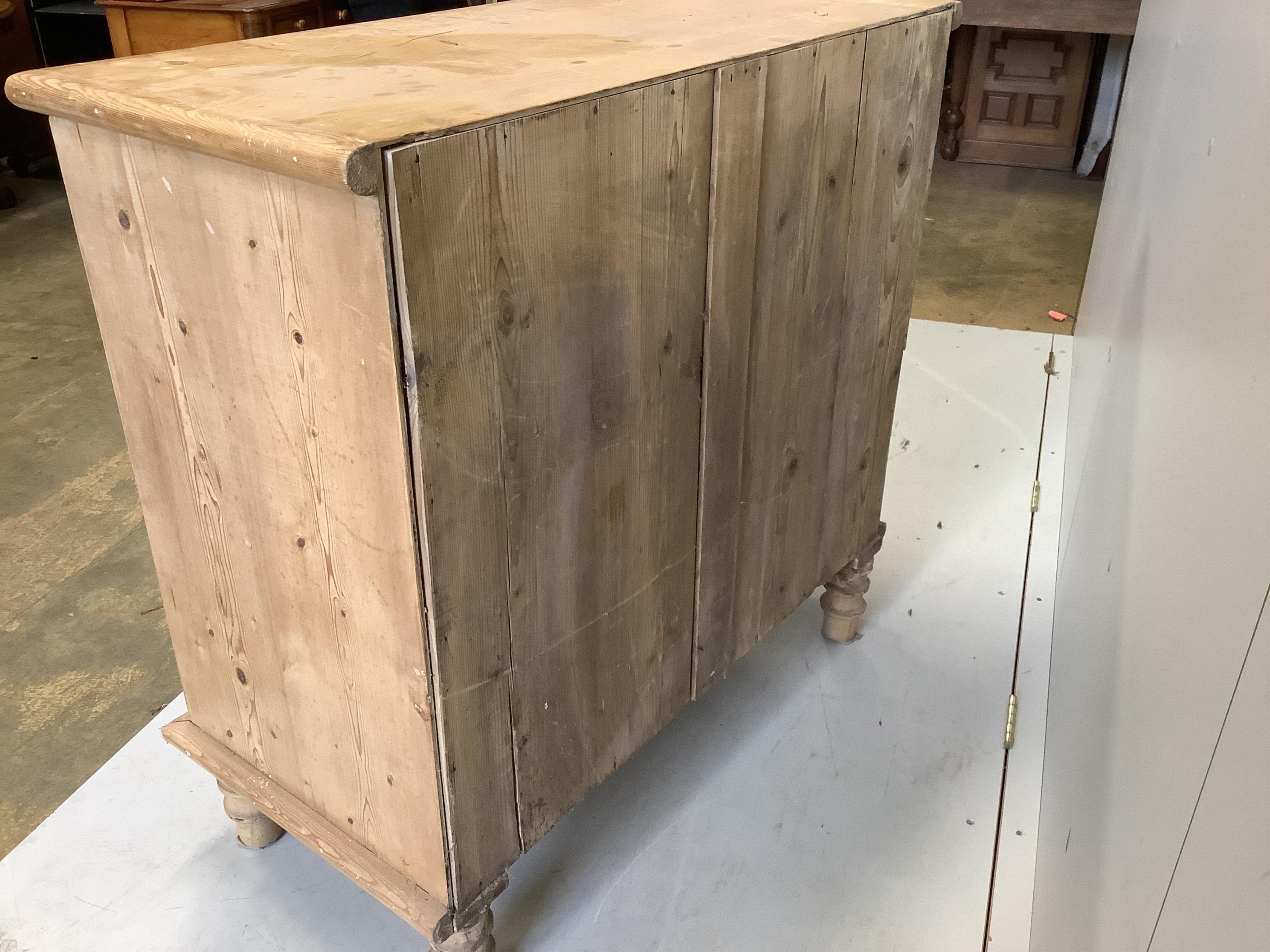 A Victorian pine four drawer chest, width 96cm, depth 46cm, height 95cm. Condition - poor to fair